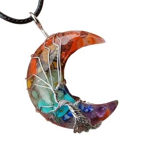 Boheme Multicolor Crescent Necklace